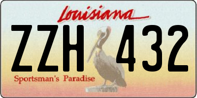 LA license plate ZZH432