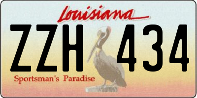 LA license plate ZZH434