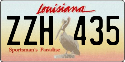 LA license plate ZZH435