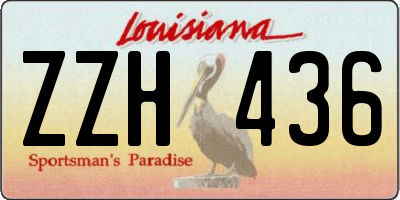 LA license plate ZZH436