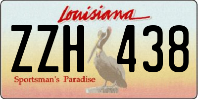 LA license plate ZZH438