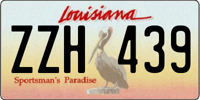 LA license plate ZZH439