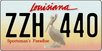 LA license plate ZZH440