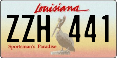 LA license plate ZZH441