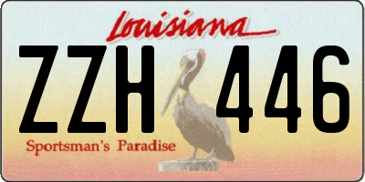 LA license plate ZZH446