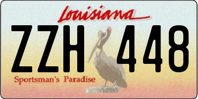 LA license plate ZZH448