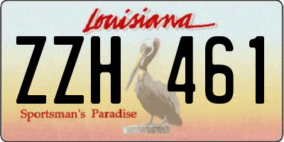 LA license plate ZZH461