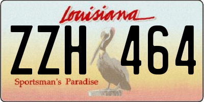 LA license plate ZZH464