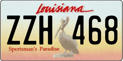 LA license plate ZZH468