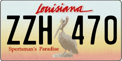 LA license plate ZZH470