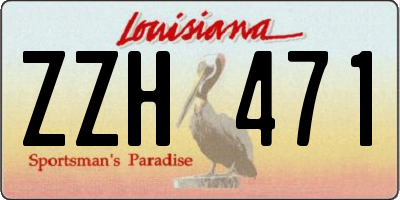 LA license plate ZZH471