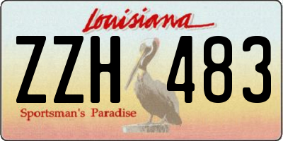 LA license plate ZZH483