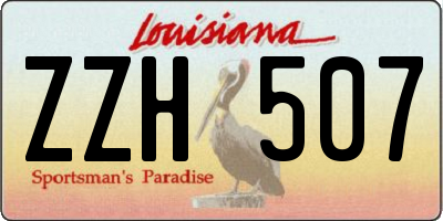 LA license plate ZZH507