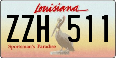 LA license plate ZZH511