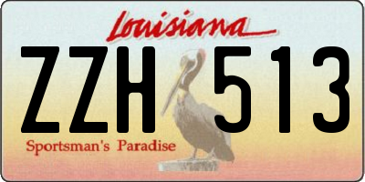 LA license plate ZZH513