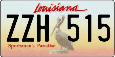 LA license plate ZZH515