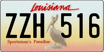 LA license plate ZZH516