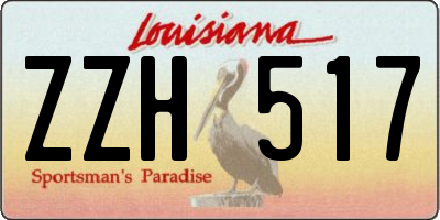 LA license plate ZZH517