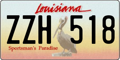 LA license plate ZZH518