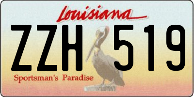 LA license plate ZZH519