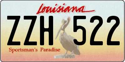 LA license plate ZZH522