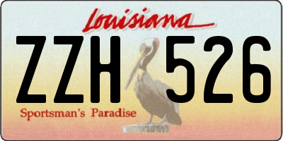 LA license plate ZZH526