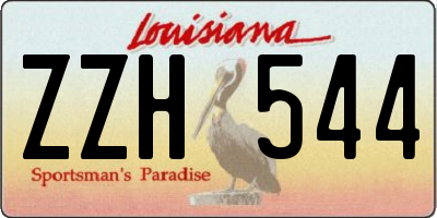 LA license plate ZZH544