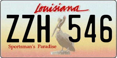 LA license plate ZZH546