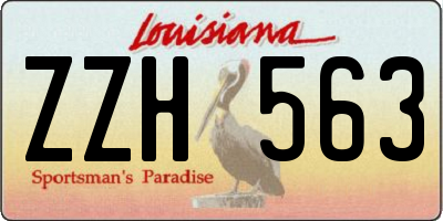 LA license plate ZZH563