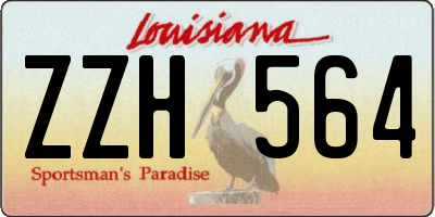 LA license plate ZZH564