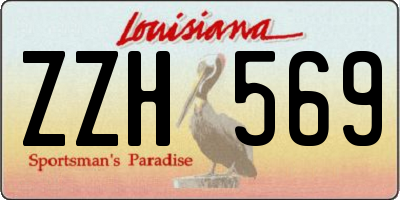 LA license plate ZZH569