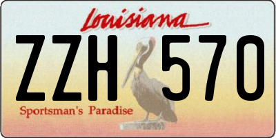 LA license plate ZZH570