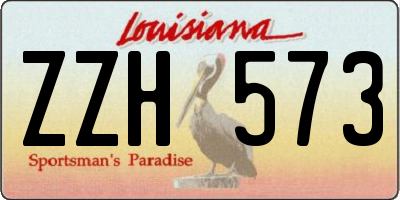 LA license plate ZZH573