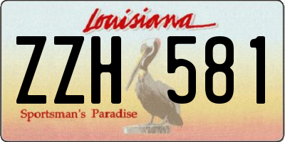 LA license plate ZZH581