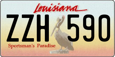 LA license plate ZZH590