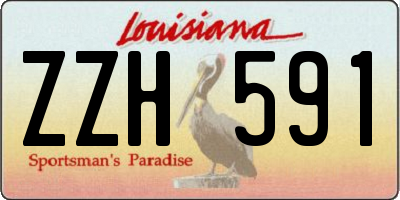 LA license plate ZZH591