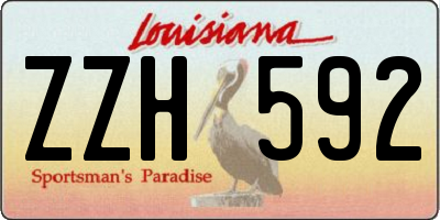 LA license plate ZZH592