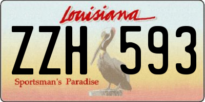 LA license plate ZZH593