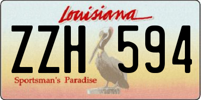 LA license plate ZZH594