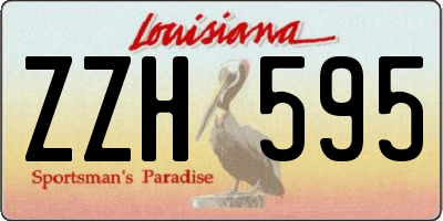 LA license plate ZZH595