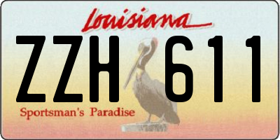 LA license plate ZZH611