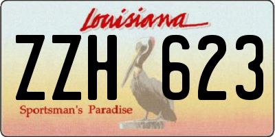 LA license plate ZZH623