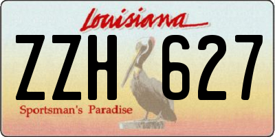 LA license plate ZZH627