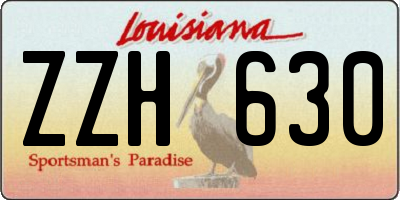 LA license plate ZZH630