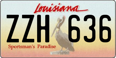 LA license plate ZZH636