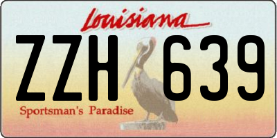 LA license plate ZZH639