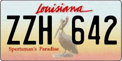 LA license plate ZZH642