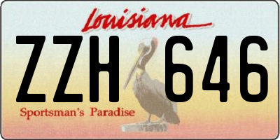 LA license plate ZZH646