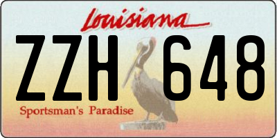 LA license plate ZZH648