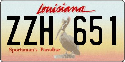 LA license plate ZZH651